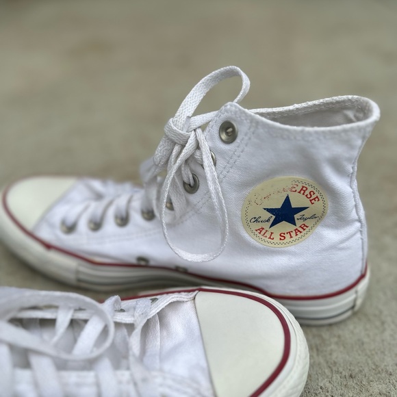 High Top White Converse - Picture 6 of 10